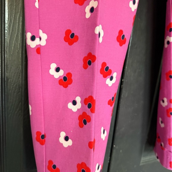 Boden Pink Red Floral Sorrento Ankle Skimmer Resort Pants Ditzy Boho Preppy NWOT - Picture 4 of 13